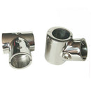 Stainless Steel Bow & Boat Hand Rail 90 Degree Tee Fitting 0.87inch 22mm Tube