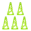 5 Pieces 9" PE Sport Training Traffic Cone for Soccer Football Basketball Green