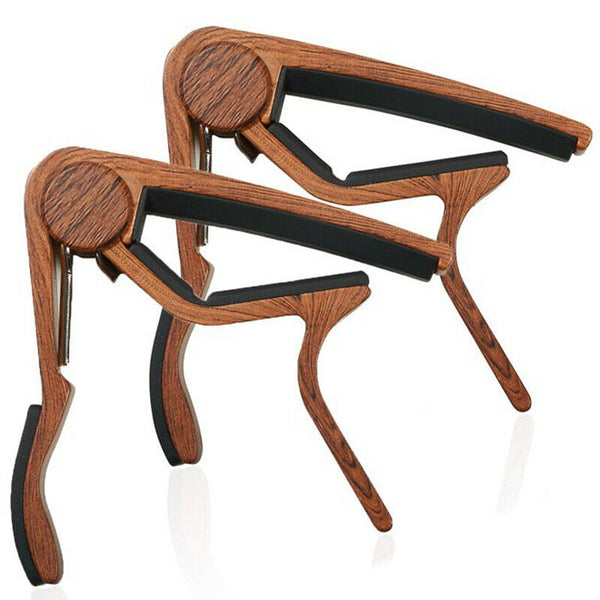 Quick Change Guitar Capo for Acoustic Guitar and Electric Guitar- (Wood Col