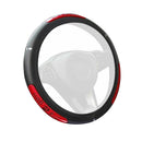 Universal for 38cm Car Steering Wheel Cover Anti-Slip PU Leather Red Dragon Icon