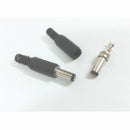 30pcs 2.1x5.5mm Male Barrel DC Power Plug Socket Jack Connector Black VQX