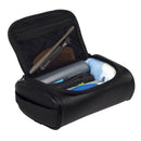 Men Waterproof PU Leather Pouch Wash Storage Makeup Bag Travel With Carry Handle