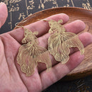 Elegant Good Luck Koi Fish Hollow Earrings Hook Drop Dangle Women Jewelry Gifts
