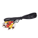 3 RCA Male to 3 RCA Male Composite Audio Video AV Cable Plug  1M  OZ