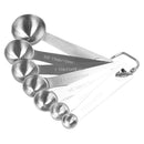 Chef Measuring Spoons, Heavy Duty Round Stainless Steel Metal, for Dry or L