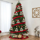 10pcs/bag DIY Wooden Clip Christmas Tree Pendant Handmade Pendant Gifts (F) A