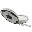 Football Ptint Zippered 24 Pcs CD DVD Round Wallet bag Black White