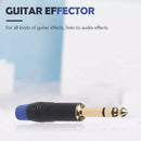 6.35 mm ABS Microphone Amplifier 6.35mm Connectors 3-Pole Stereo Audio Plugs