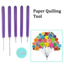 5PCS Multifunction Quilling Slotted Tools Paper Pen Long Short Metal Stylus E0N1