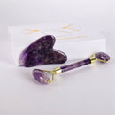 Amethyst Facial Roller Scraping Tool Set Facial Neck Massage Natural Stone