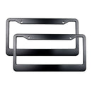 2x Aluminium Alloy Modern Car Auto License Plate Frames Tag Cover 2 Holes Set