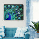 50x40cm Blue Peakcock Tail Diamond Painting Full Square Drill Cross Stitch