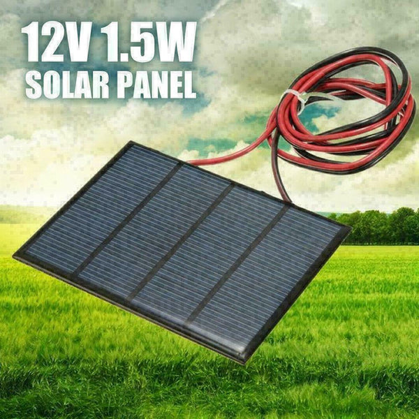 1.5W 12V Mini Power Solar Panel Small Cell Phone Module W/ I4T1 DIY Charger U0B4