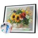 Painting By Numbers Kit DIY Flower Hand Painted Canvas Oil Art Picture Gift