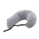 Microbeads U Shaped Travel Pillow Airplane Car Comfort Neck Support Black