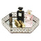Handcraft premium crystals 2 layer crystal beads mirrored glass surface tray