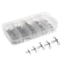 115pcs Three Way Barrel Swivels Fishing Swivels Assortment 2# 4# 6# 8# 10#