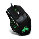 2500DPI LED Optical USB Wired Gaming Mouse 7 Buttons Gamer Computer Mice Black&M