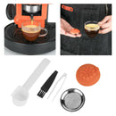 Stainless Steel Refillable Reusable Coffee Capsule Pods Cup With Brush Spoon