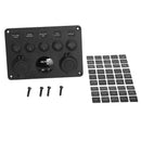 5 Sets Of On-Off Toggle Switch Control Panel Dual Usb Socket Charger Digita