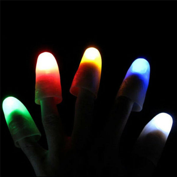 2Pcs Magic Super Bright Light Up Thumbs Fingers Trick Appearing Light Clo ME