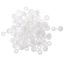 50 Pcs Practical White Screw Caps 3-5mm Shank Diameter Screw Covers for