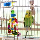 Parrot Toys Wooden Hanging Bell Cage Bird Climbing Swing Stand Pet Supplies