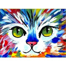 5D DIY Diamond Painting Kits Animal Full Round Drill Picture (B2507 Cat)