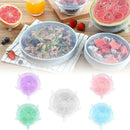 6Pcs Stretch Silicone Food Cover Reusable Bowl Bottle Wraps Sealed Fresh Lids