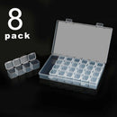 8 Packs 28 Grids Bead Organizer Containers Storage Plastic Earring Storage