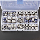 150 x self-locking hexagon nut 6 sizes M4 M5 M6 M8 M10 M12 assortment F6R7