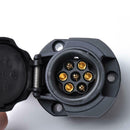 7 Pin Trailer Socket Round Connector Adapter 12V Cover for Signal Lights