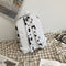 Cow Print Plush Drawstring Pouch Nylon Women Shoulder Pack Composite Set