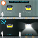 163 LED Solar Motion Sensor Wall Lamp Waterproof Outdoor Safety 3 Sided Lights