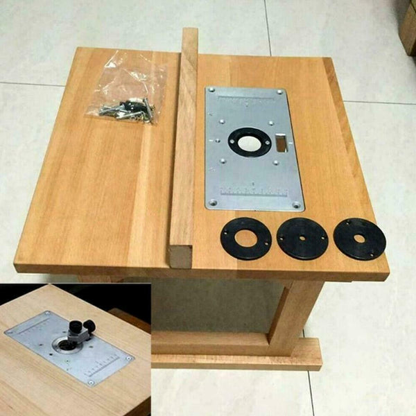 For Woodworking Benches Aluminum Router Insert Plate Rings Screws With 4 K0K1