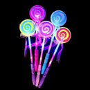 Portable LED Light Magic stick Wand Lollipop Fairy BIN Wand Kid Girl B8L5 K I4P3