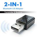 2in1 Bluetooth Transmitter Receiver USB Wireless Stereo Audio Adapter Dongle