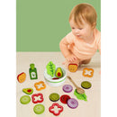 Pretend Play Simulation Fruit and Vegetable Salad Wood Kitchen Play Set Gift