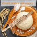 Christmas Snowflake Elk Wooden Rolling Pin Dough Engraved Roller for Baking