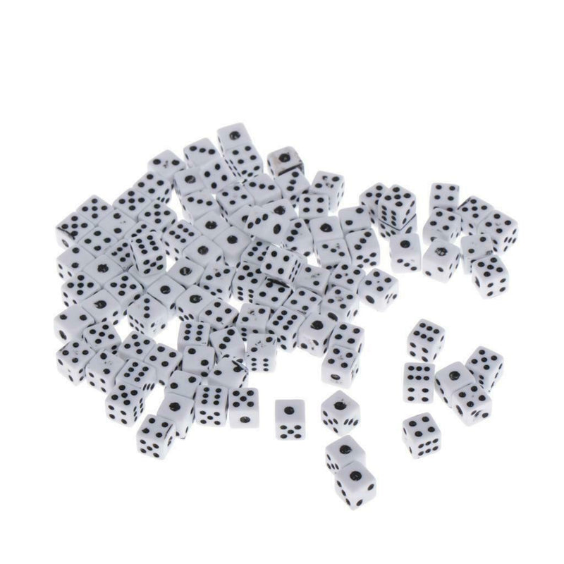 100pcs 6 Sided Dice 5mm For Dungeons And Dragons Party Table Games