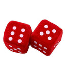 Fuzzy Fluffy Dice Black Car Mirror Novetly Accessory Black 2 O2T5