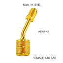 3X(4 Pack R410A Adapter Charging Vacuum Port Adapter Brass Converter with T