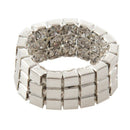 Toe Ring Elastic 3-Rows rhinestones clear Wedding Jewelry 9mm