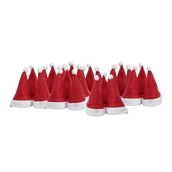 8 x Case Cover Santa Hat 15.5x6cm Cutlery Holder for Christmas F1P7