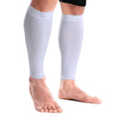1 Pair Sports Compression Sleeves Socks Shin Calf Leg Support M White