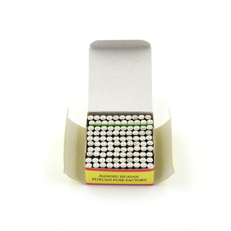 100Pcs F6AL250V Glass Tube Fuse 5x20mm 6A 250V Fast-Blow Glass Tube Fuses S Nw