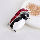 1pcs Christmas Rhinestone Cute Christmas Penguin Brooch Pin Xmas Gift Party SJ3C