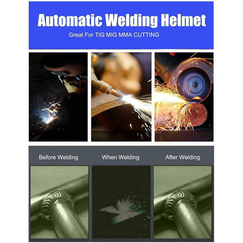 Auto-Darkening Welding Helmet Large View Area Pro Solar Welder AU