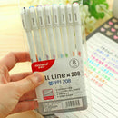 8PCS/Set Cute Korean Stationery Watercolor Pen Gel Set Pens Pro Color Kande N8Q2