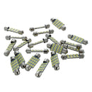 20X White Dome 3528 SMD 16 LED Car Festoon Interior Bulb Light Lamp 239 39m